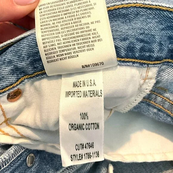 Citizens of Humanity Flavie Denim Trousers Light Blue Wash Size 25 Wide Leg - Picture 11 of 11